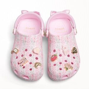 Love Shack Fancy Crocs Pink Clog Shoes size adult 9